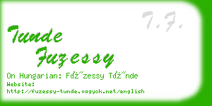 tunde fuzessy business card